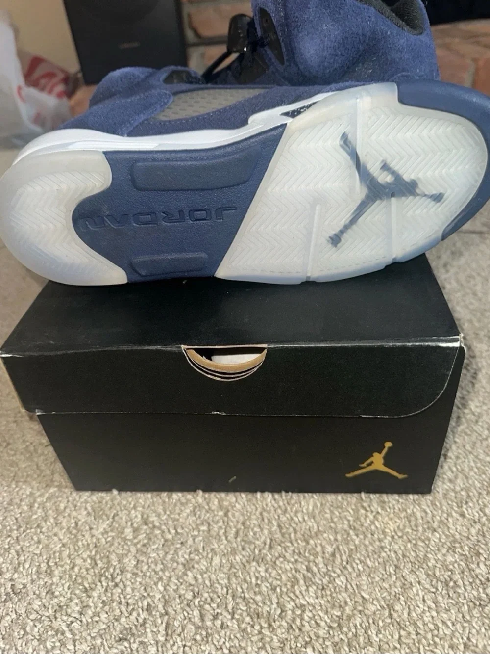 Nike Air Jordan 5 Retro SE Midnight Navy Blue GEORGETOWN NEW IN BOX